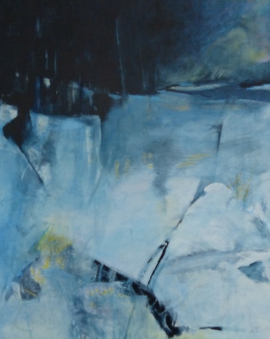 Beauty in the Breaking Open  SOLD  30" X 24" Acrylic on canvas